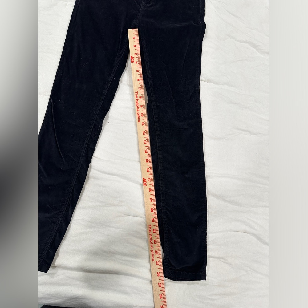 Free People Black Straight Leg Skinny Corduroy Pants size 25 - Picture 3 of 4